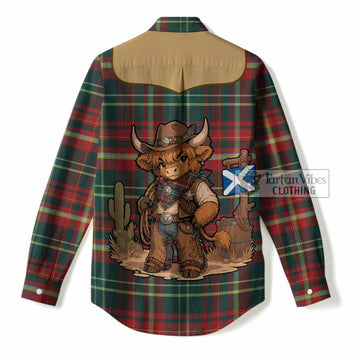 New Brunswick Tartan Women Casual Shirt Wee Coo Cowboy Cute Style