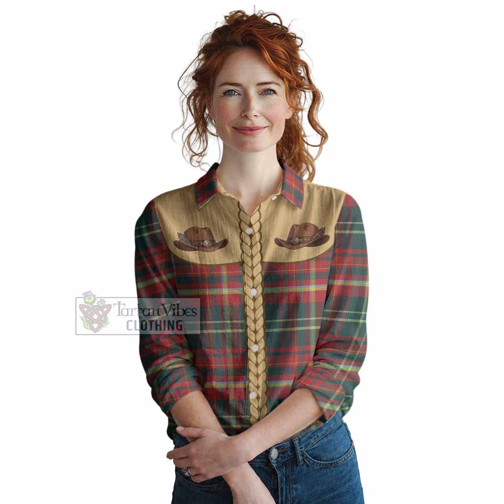 New Brunswick Tartan Women Casual Shirt Wee Coo Cowboy Cute Style
