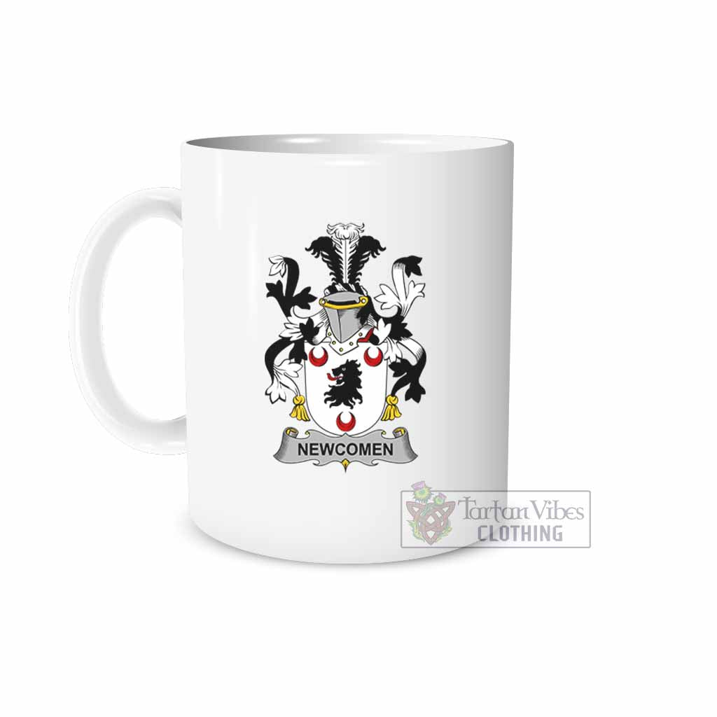 Newcomen Irish Clan Coat of Arms Ceramic Mug White - 2D-tartanvibesclothing