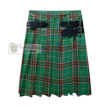 Newfoundland And Labrador Province Canada Tartan Men's Pleated Skirt - Fashion Casual Retro Scottish Kilt Style