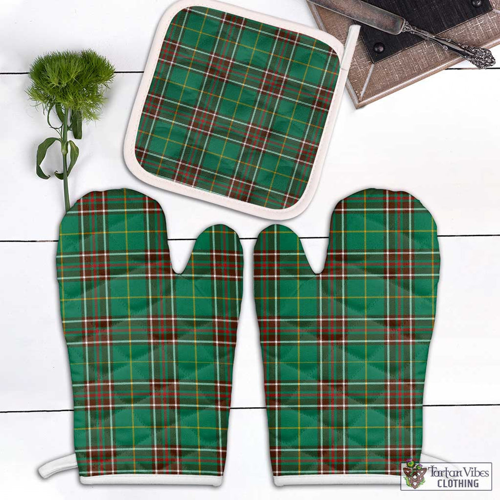 Newfoundland And Labrador Province Canada Tartan Combo Oven Mitt & Pot-Holder Combo 1 Oven Mitt & 1 Pot-Holder White - Tartan Vibes Clothing