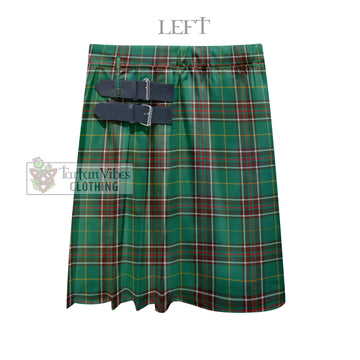 Newfoundland And Labrador Province Canada Tartan Men's Pleated Skirt - Fashion Casual Retro Scottish Kilt Style