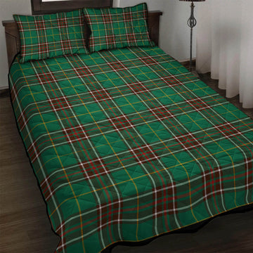 Newfoundland And Labrador Province Canada Tartan Quilt Bed Set
