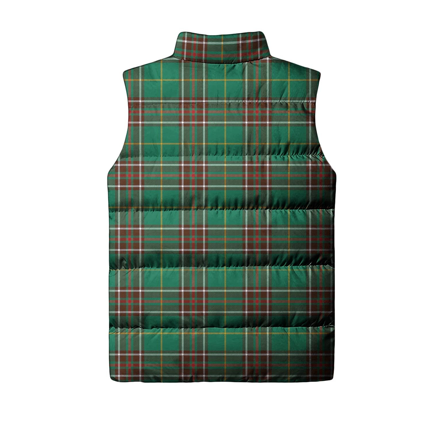 Newfoundland And Labrador Province Canada Tartan Sleeveless Puffer Jacket Unisex L - Tartan Vibes Clothing