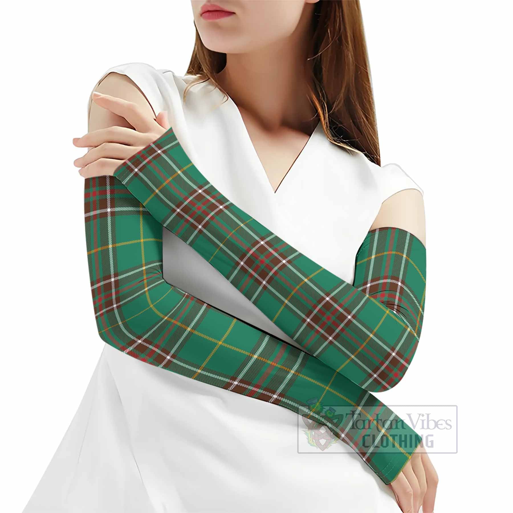 Newfoundland And Labrador Province Canada Tartan Arm Sleeves - Tartan Vibes Clothing