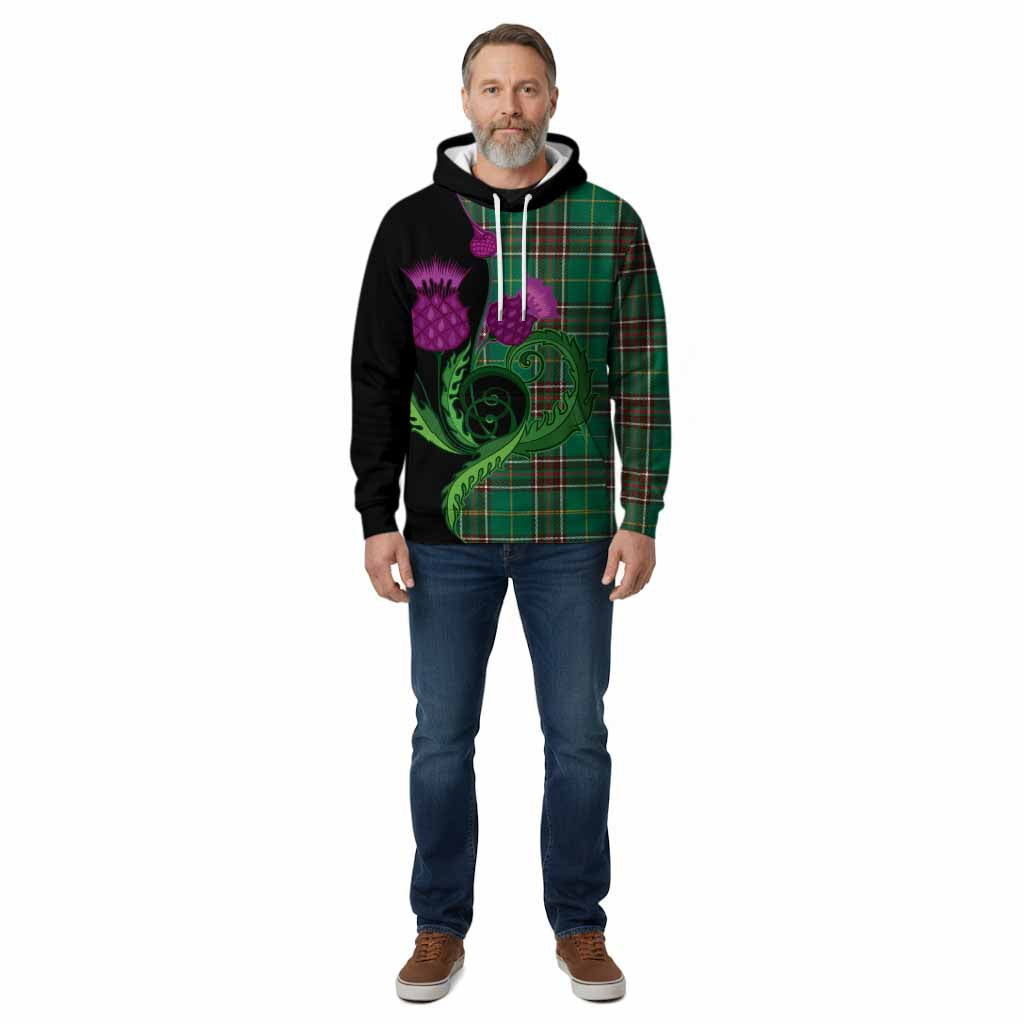 Newfoundland And Labrador Province Canada Tartan Cotton Hoodie Traditional Scottish Thistle