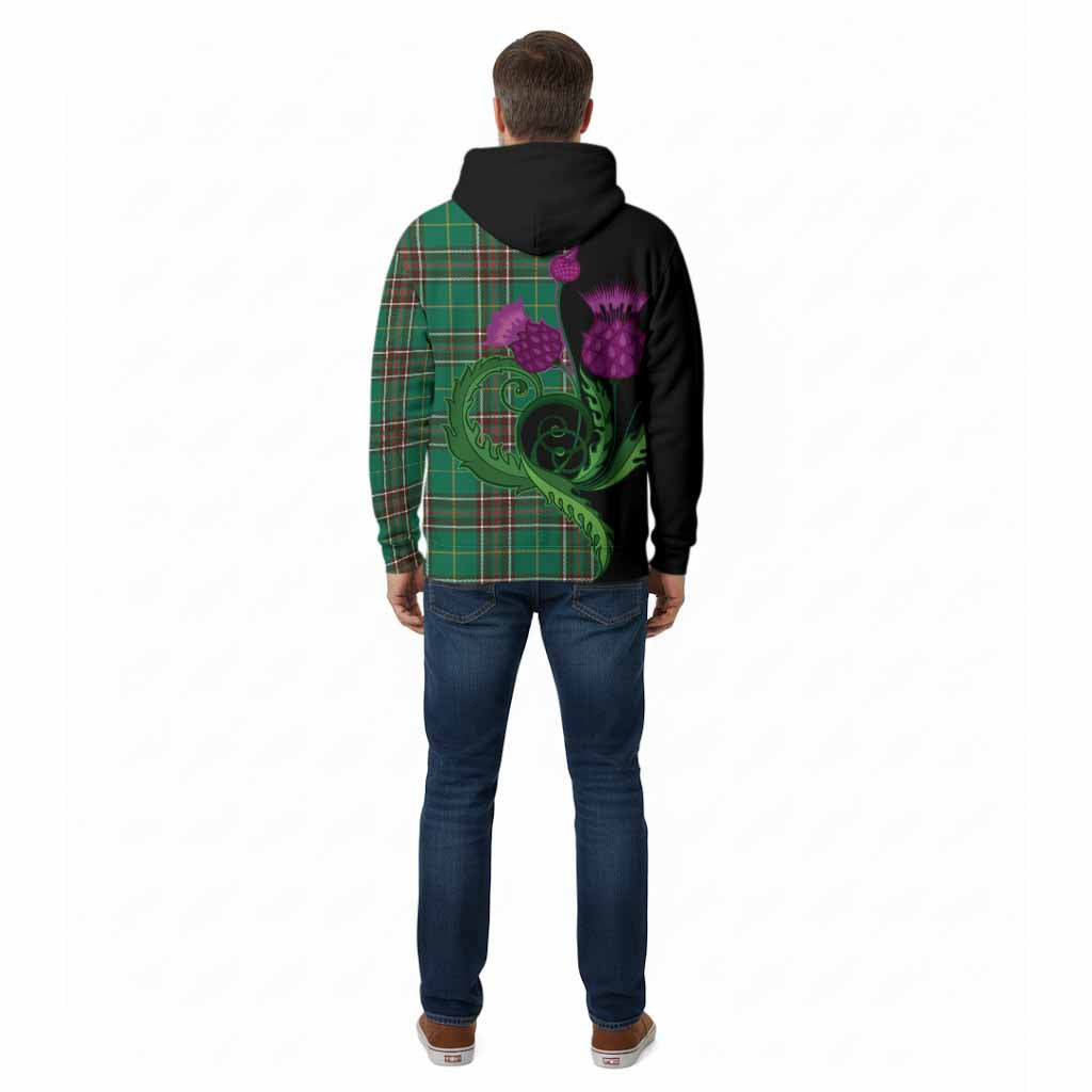 Newfoundland And Labrador Province Canada Tartan Cotton Hoodie Traditional Scottish Thistle