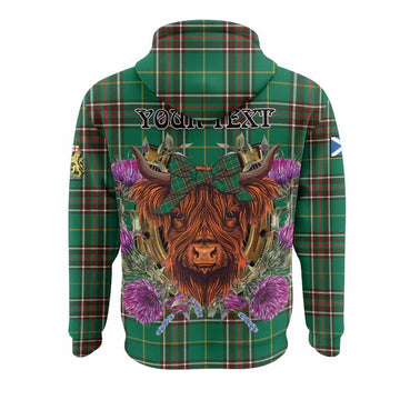 Newfoundland And Labrador Province Canada Tartan Hoodie Scottish Thistle Heilan Coo