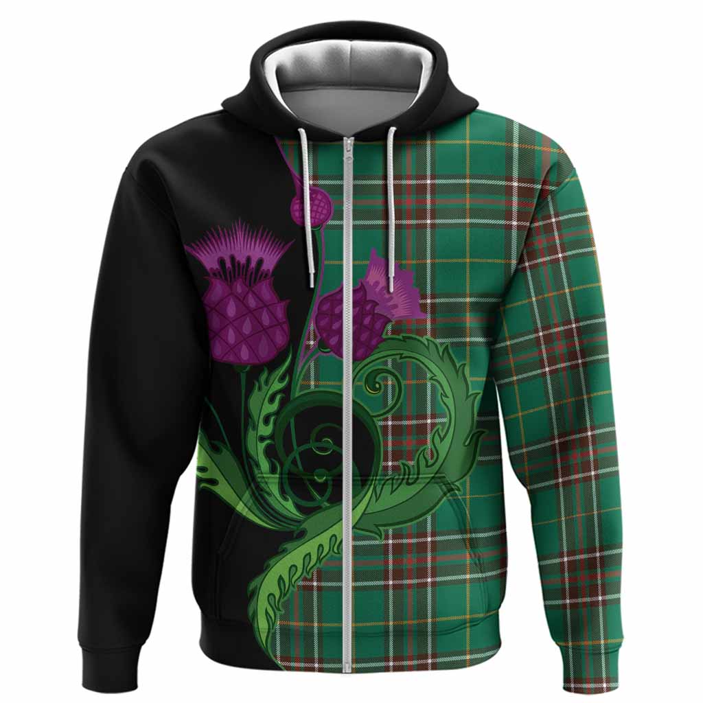 Newfoundland And Labrador Province Canada Tartan Hoodie Traditional Scottish Thistle