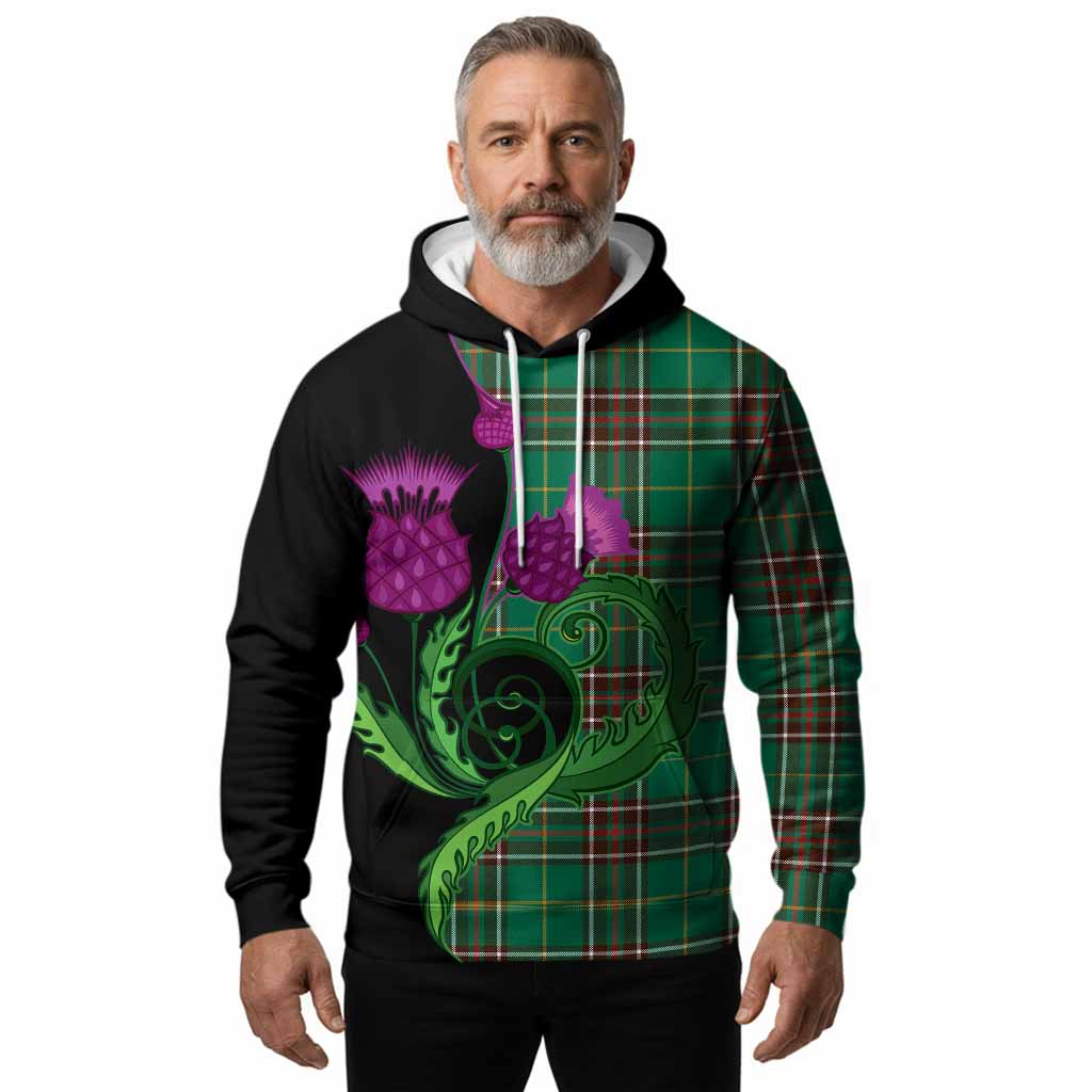 Newfoundland And Labrador Province Canada Tartan Hoodie Traditional Scottish Thistle