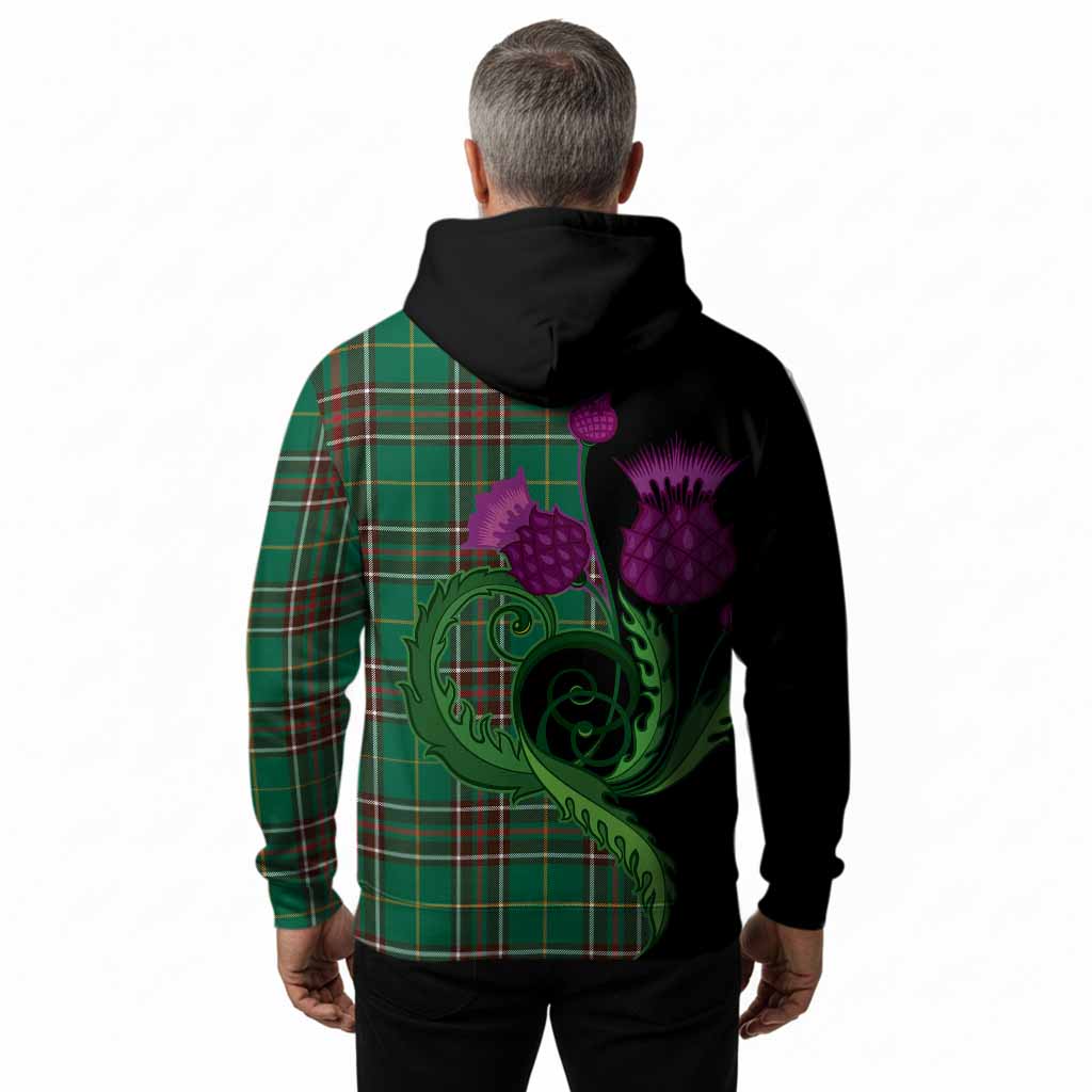 Newfoundland And Labrador Province Canada Tartan Hoodie Traditional Scottish Thistle