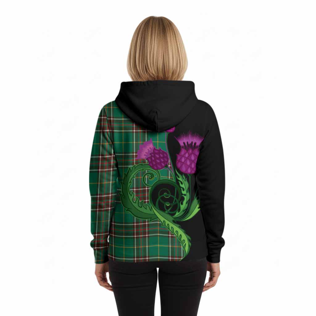 Newfoundland And Labrador Province Canada Tartan Hoodie Traditional Scottish Thistle