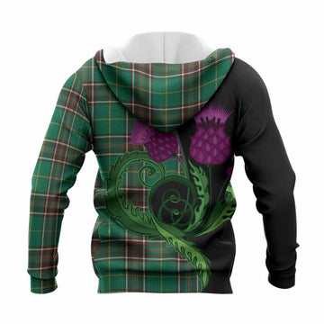 Newfoundland And Labrador Province Canada Tartan Knitted Hoodie Traditional Scottish Thistle