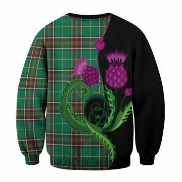 Newfoundland And Labrador Province Canada Tartan Sweatshirt Traditional Scottish Thistle