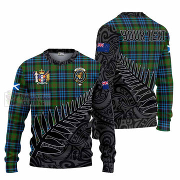 Tartan Vibes Clothing Newlands Crest Tartan Knitted Sweater with New Zealand Silver Fern Half Style