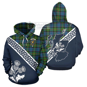 Newlands Tartan Hoodie Featuring Thistle and Scotland Map Zip Hoodie - Tartan Vibes Clothing