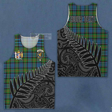 Newlands Crest Tartan Men's Tank Top with New Zealand Silver Fern Half Style Men - Tartan Vibes Clothing
