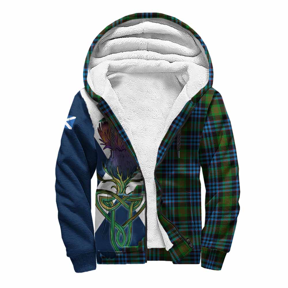Newlands Tartan Family Crest Sherpa Hoodie Scottish Thistle Celtic Inspired Unisex S - Tartan Vibes Clothing