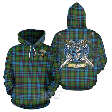 Newlands Tartan Hoodie with Family Crest Celtic Skull Style Zip Hoodie - Tartan Vibes Clothing