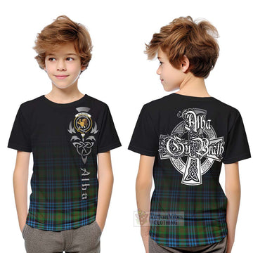 Newlands Tartan Kid T-Shirt Featuring Alba Gu Brath Family Crest Celtic Inspired Youth XL Size14 - Tartan Vibes Clothing
