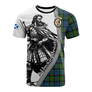 Newlands Tartan Clan Crest Cotton T-shirt with Highlander Warrior Celtic Style Kid's Shirt - Tartan Vibes Clothing