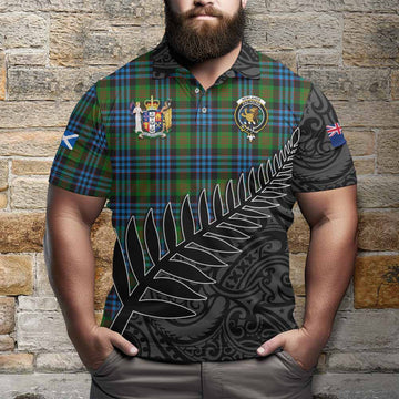 Newlands Crest Tartan Polo Shirt with New Zealand Silver Fern Half Style Kid - Tartan Vibes Clothing