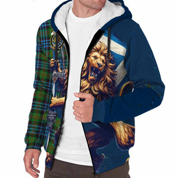 Newlands Tartan Family Crest Sherpa Hoodie with Scottish Majestic Lion Unisex S - Tartan Vibes Clothing
