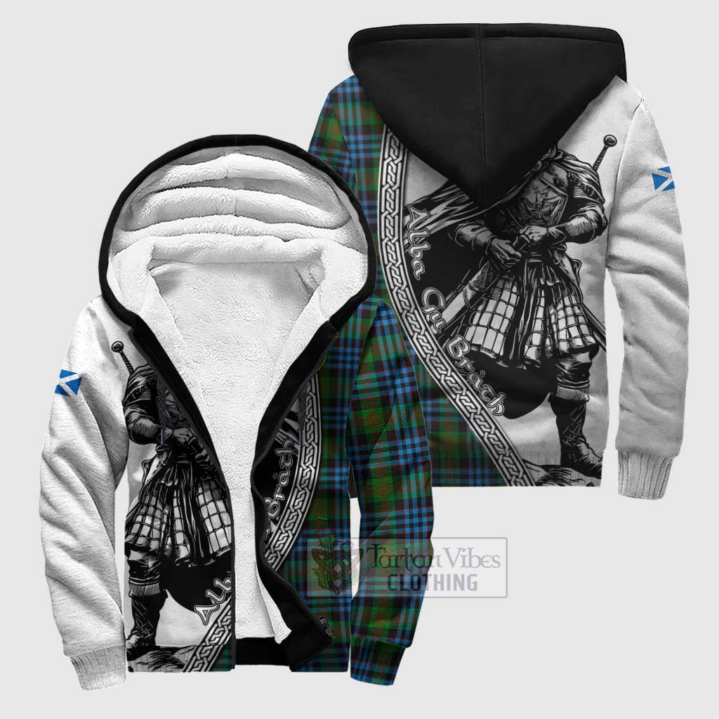 Newlands Tartan Clan Crest Sherpa Hoodie with Highlander Warrior Celtic Style Unisex S - Tartan Vibes Clothing
