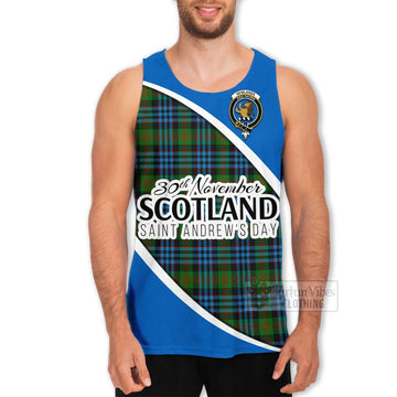 Newlands Family Crest Tartan Men's Tank Top Celebrate Saint Andrew's Day in Style Men - Tartan Vibes Clothing