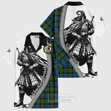 Newlands Tartan Clan Crest Hawaiian Shirt with Highlander Warrior Celtic Style Kid - Tartan Vibes Clothing
