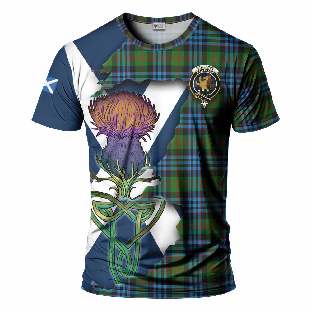 Newlands Tartan Family Crest T-Shirt Scottish Thistle Celtic Inspired Kid's Shirt - Tartan Vibes Clothing