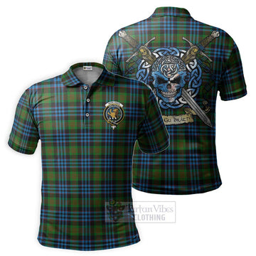 Newlands Tartan Polo Shirt with Family Crest Celtic Skull Style Kid - Tartan Vibes Clothing