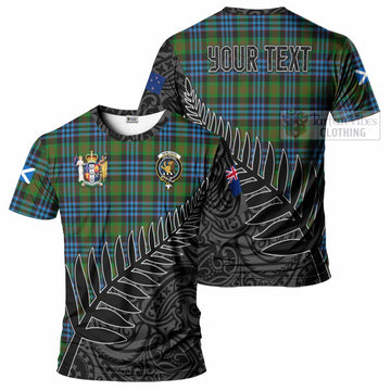Newlands Crest Tartan T-Shirt with New Zealand Silver Fern Half Style Kid's Shirt - Tartan Vibes Clothing