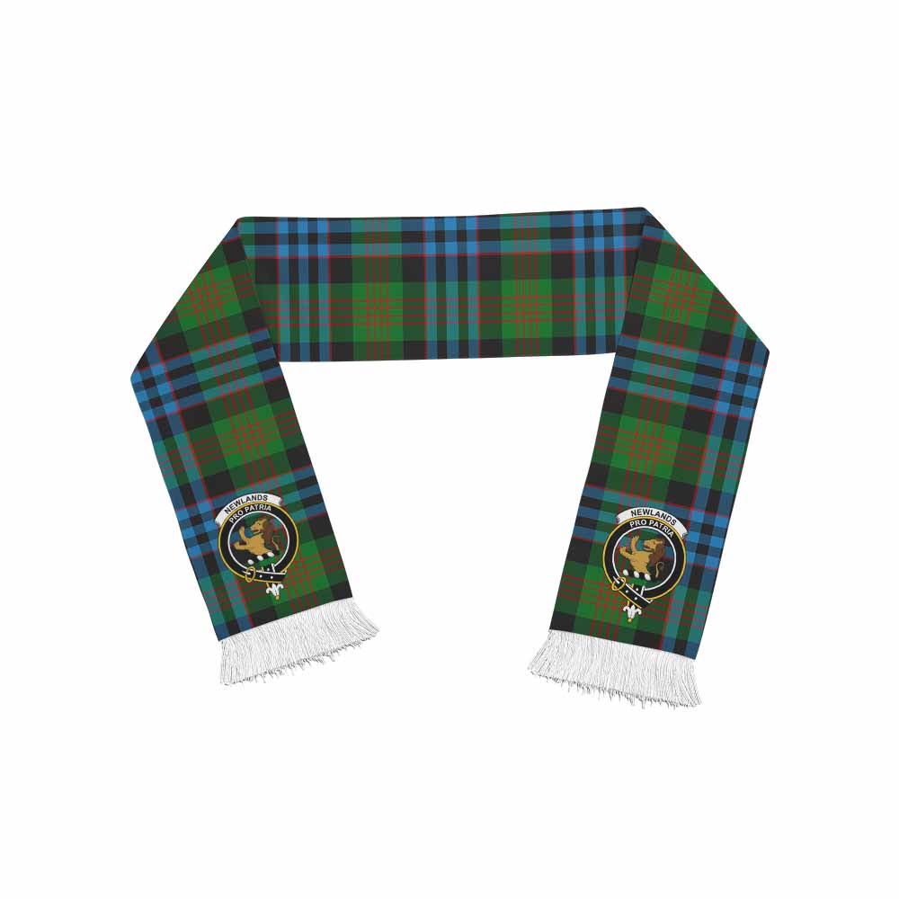 Newlands Tartan Ruffneck Scarf with Family Crest One Size 67.7*6.7 inches - Tartan Vibes Clothing