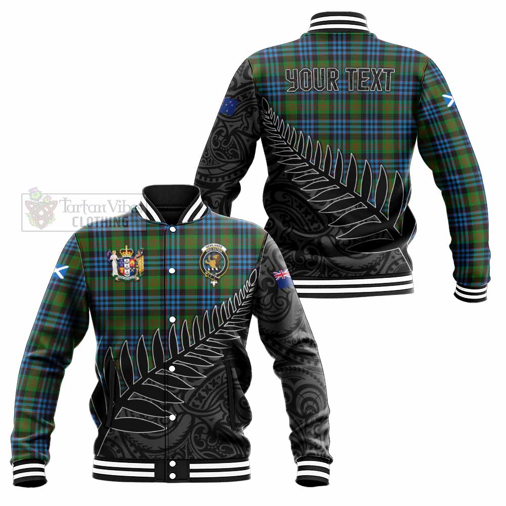 Newlands Crest Tartan Baseball Jacket with New Zealand Silver Fern Half Style Unisex - Tartan Vibes Clothing
