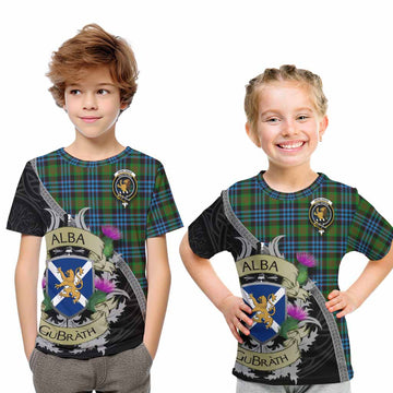 Newlands Tartan Family Crest Kid T-Shirt Lion Rampant Royal Thistle Shield Celtic Inspired Youth XL Size14 - Tartan Vibes Clothing