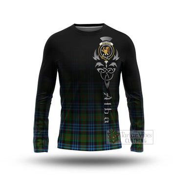 Newlands Tartan Long Sleeve T-Shirt Featuring Alba Gu Brath Family Crest Celtic Inspired Unisex - Tartan Vibes Clothing