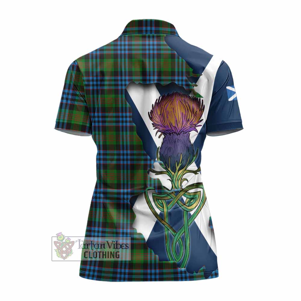 Newlands Tartan Family Crest Women's Polo Shirt Scottish Thistle Celtic Inspired - Tartan Vibes Clothing