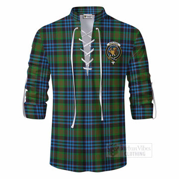 Newlands Tartan Ghillie Kilt Shirt with Family Crest DNA In Me Style - Tartan Vibes Clothing