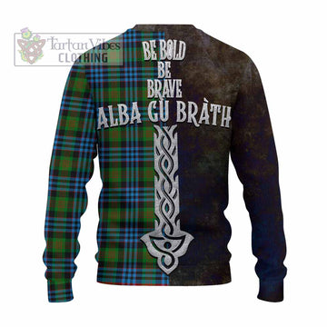 Newlands Tartan Family Crest Knitted Sweater Alba Gu Brath Be Brave Lion Ancient Style