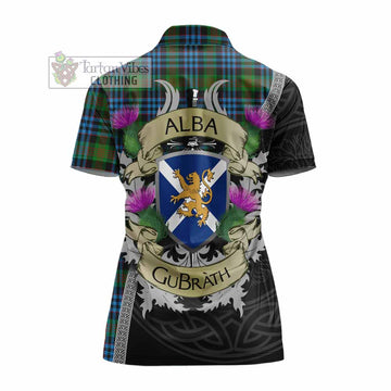 Newlands Tartan Family Crest Women's Polo Shirt Lion Rampant Royal Thistle Shield Celtic Inspired - Tartan Vibes Clothing