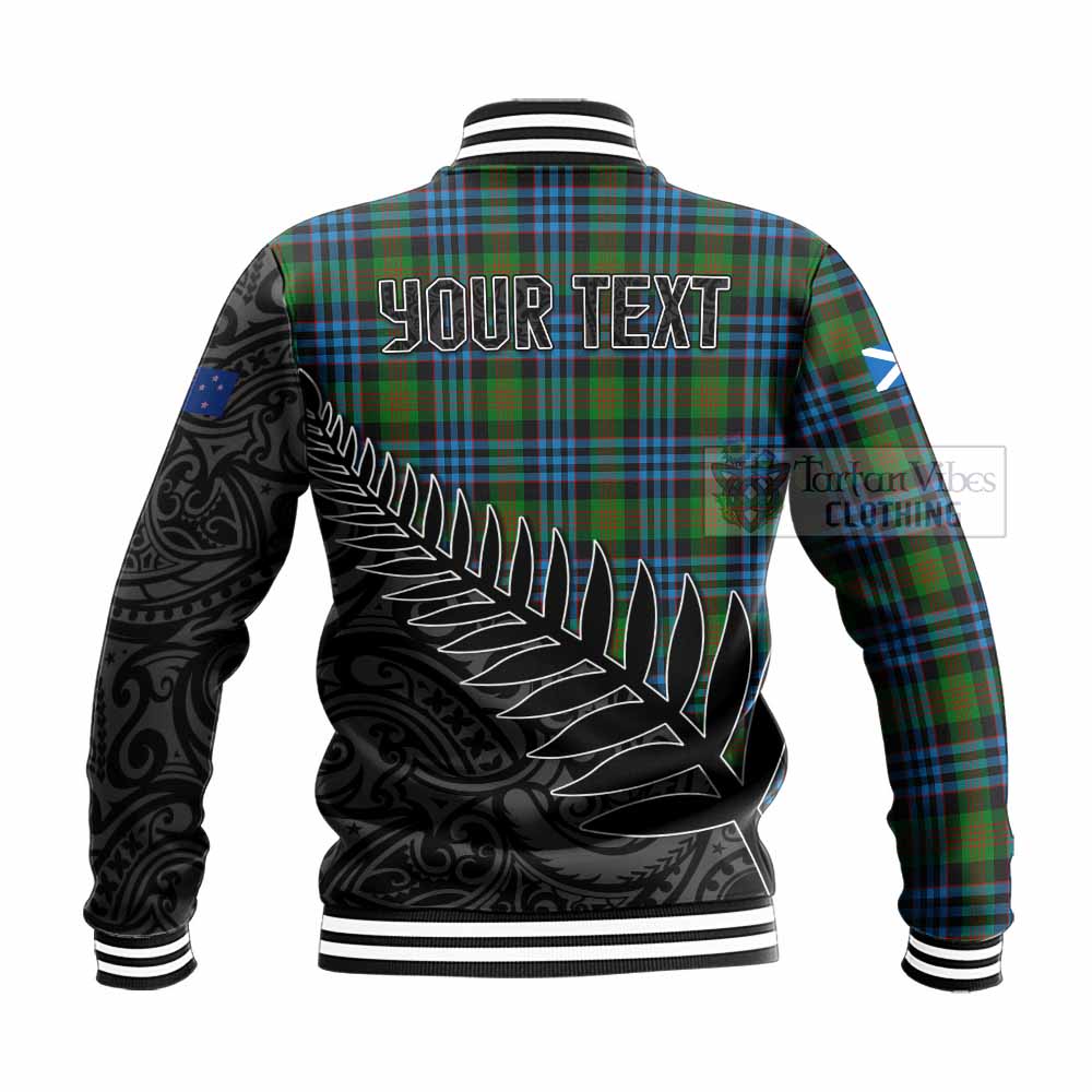 Newlands Crest Tartan Baseball Jacket with New Zealand Silver Fern Half Style - Tartan Vibes Clothing