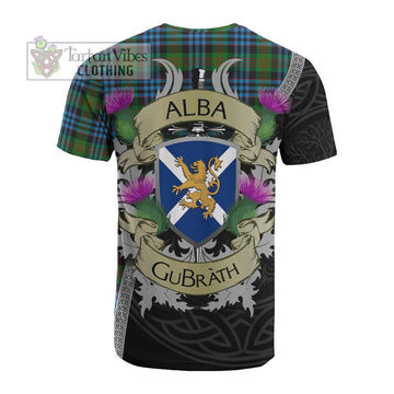 Tartan Vibes Clothing Newlands Tartan Family Crest Cotton T-shirt Lion Rampant Royal Thistle Shield Celtic Inspired