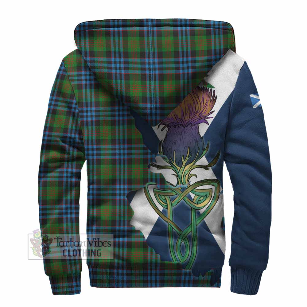 Newlands Tartan Family Crest Sherpa Hoodie Scottish Thistle Celtic Inspired - Tartan Vibes Clothing
