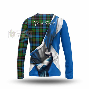 Newlands Tartan Long Sleeve T-Shirt with Family Crest Scotland Patriotic Style - Tartan Vibes Clothing