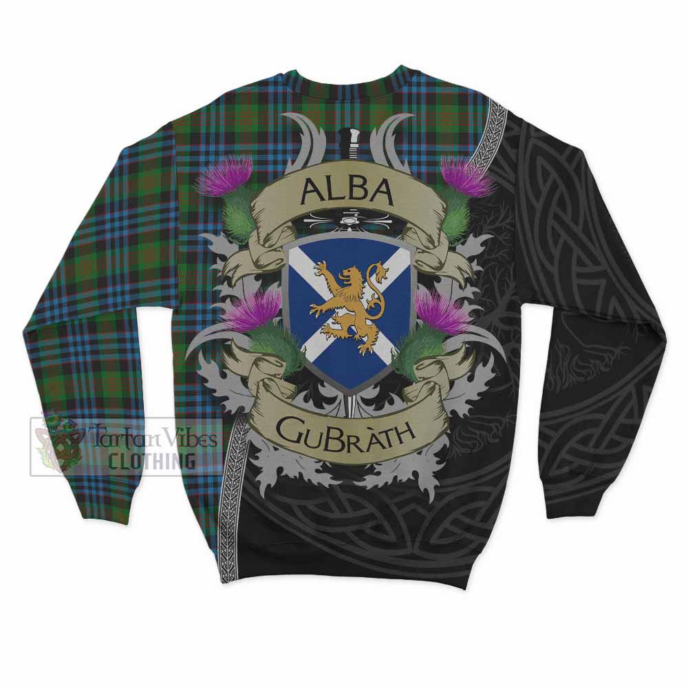 Newlands Tartan Family Crest Sweatshirt Lion Rampant Royal Thistle Shield Celtic Inspired - Tartan Vibes Clothing
