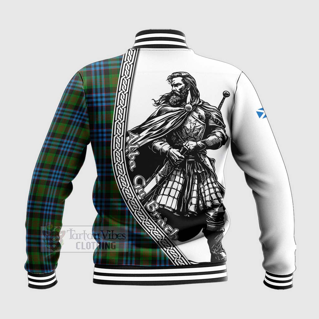 Newlands Tartan Clan Crest Baseball Jacket with Highlander Warrior Celtic Style - Tartan Vibes Clothing