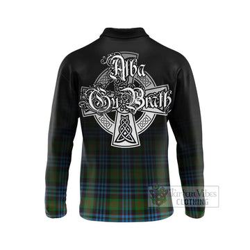 Newlands Tartan Long Sleeve Polo Shirt Featuring Alba Gu Brath Family Crest Celtic Inspired - Tartan Vibes Clothing