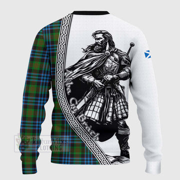 Newlands Tartan Clan Crest Knitted Sweater with Highlander Warrior Celtic Style - Tartan Vibes Clothing