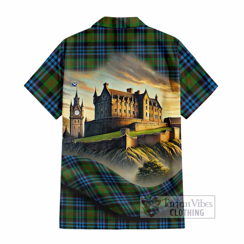 Newlands Tartan Family Crest Hawaiian Shirt with Scottish Ancient Castle Style - Tartan Vibes Clothing